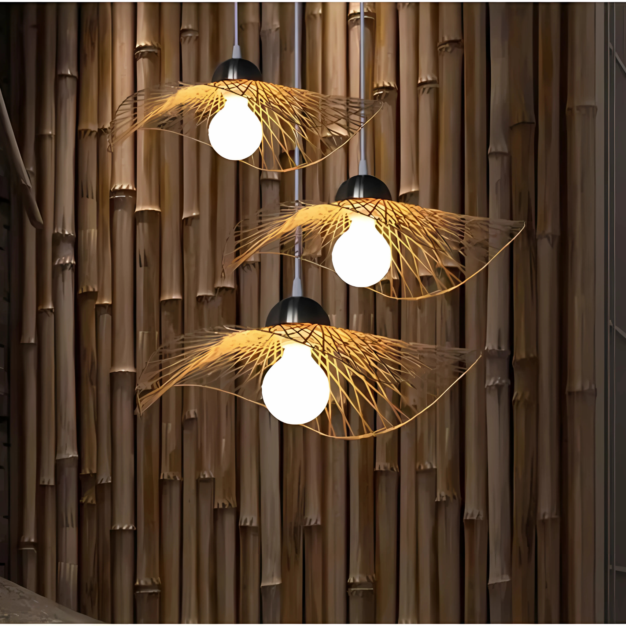 Taklampa Arbor Pendellampa Natur - Bambu
