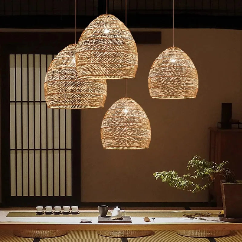 Taklampa Zenith - Pendellampa Natur - Bambu