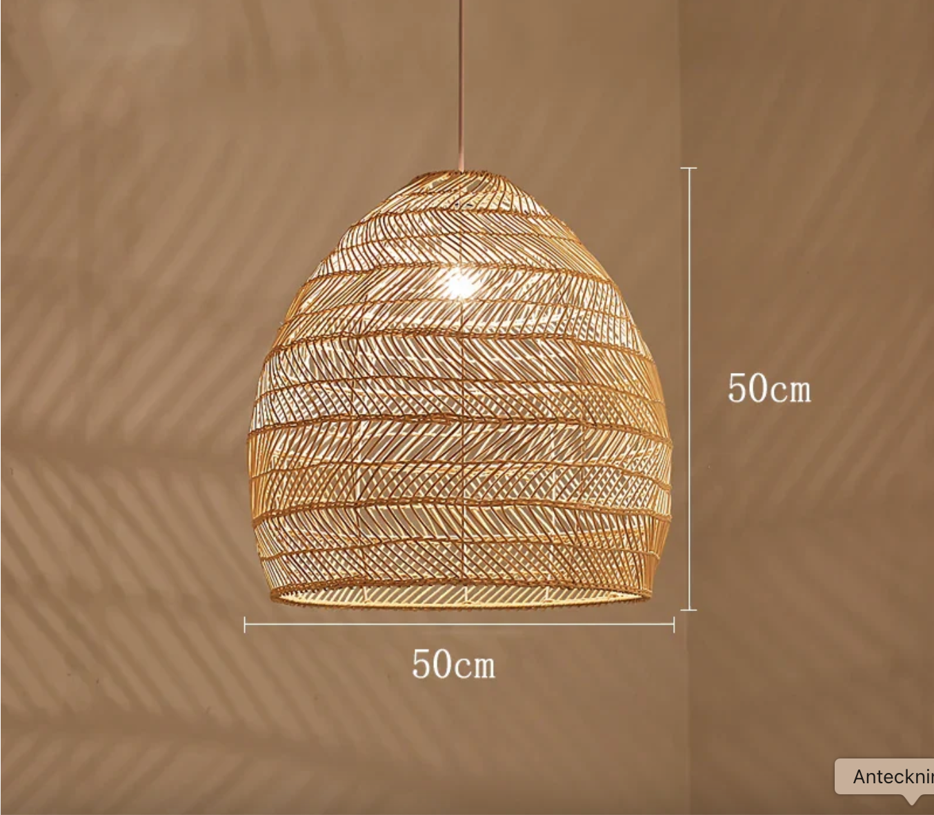 Taklampa Zenith - Pendellampa Natur - Bambu