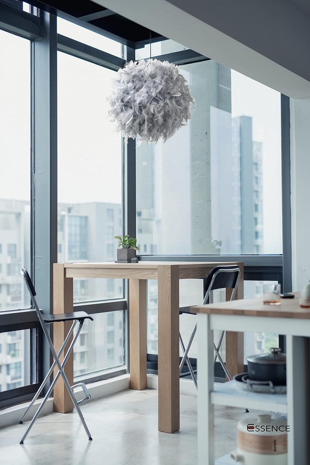 Taklampa Goosy - Fjäderlampa Grå