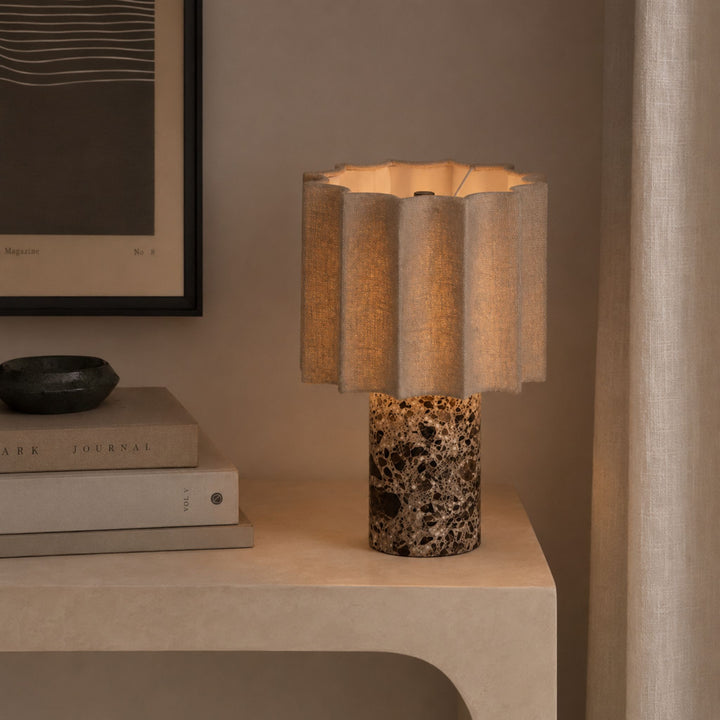 Monolit portabel bordslampa, Breccia 25 cm - Trådlös & uppladdningsbar
