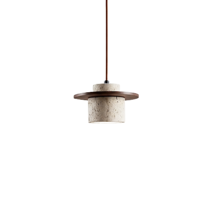 Taklampa Kanso - Wabi Sabi Pendellampa - Travertine