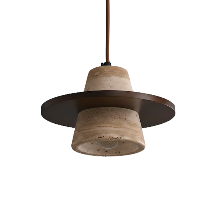 Taklampa Saturn - Wabi Sabi Pendellampa - Travertine