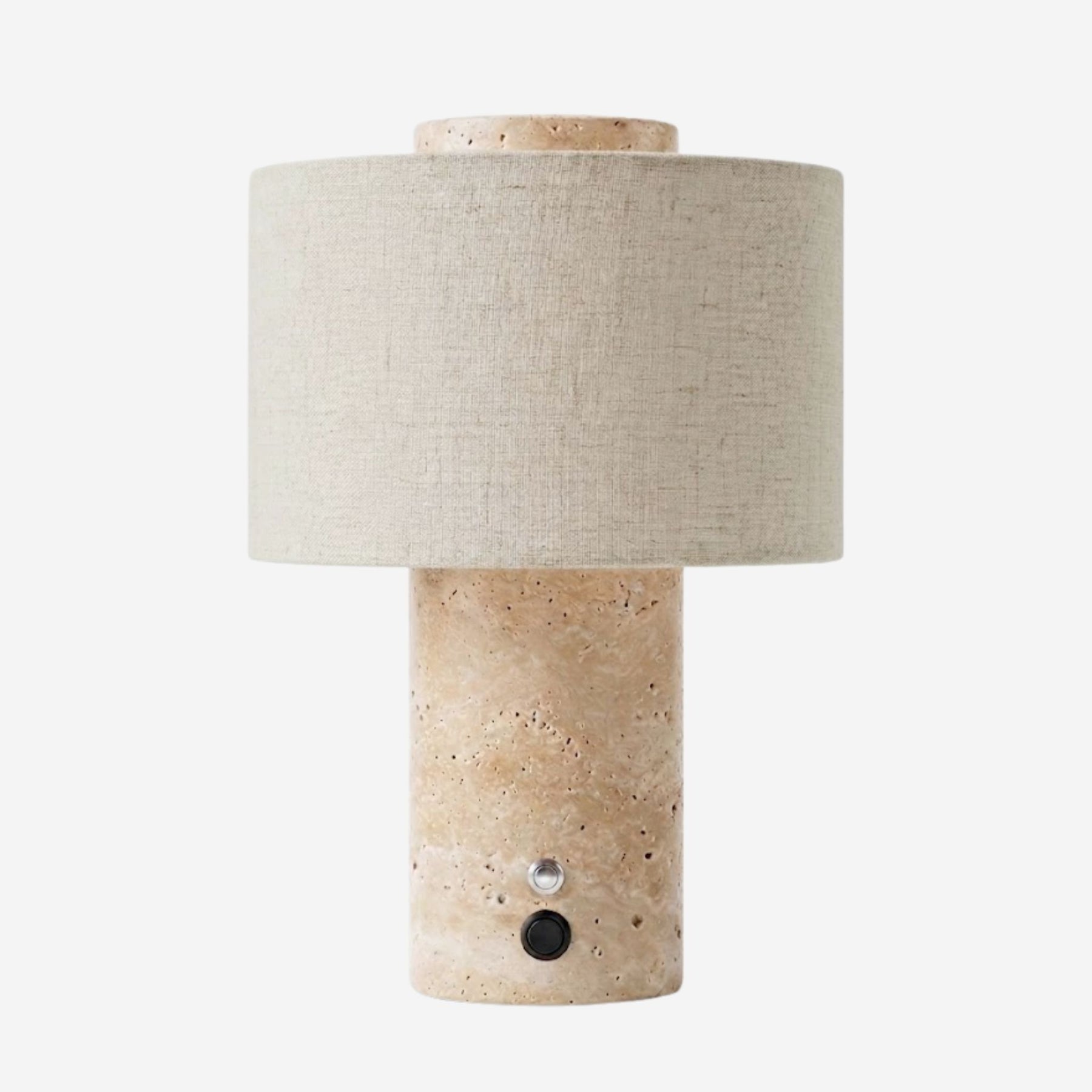 Monolit portabel bordslampa natursten marble