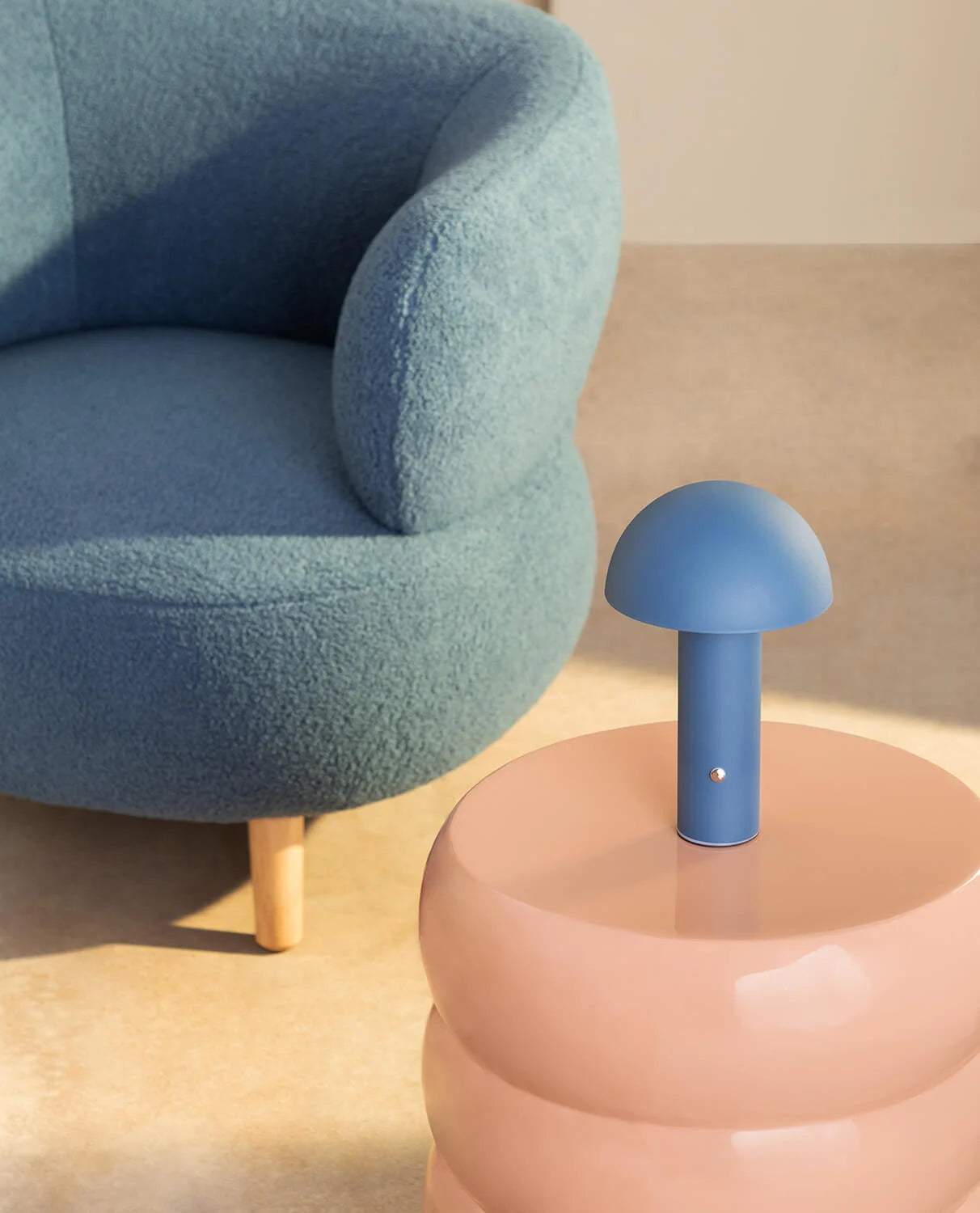 Trådlös bordslampa - svamplampa  De Mesa (Ø15 CM)