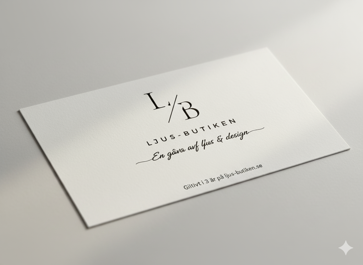 Presentkort Ljus-butiken.se