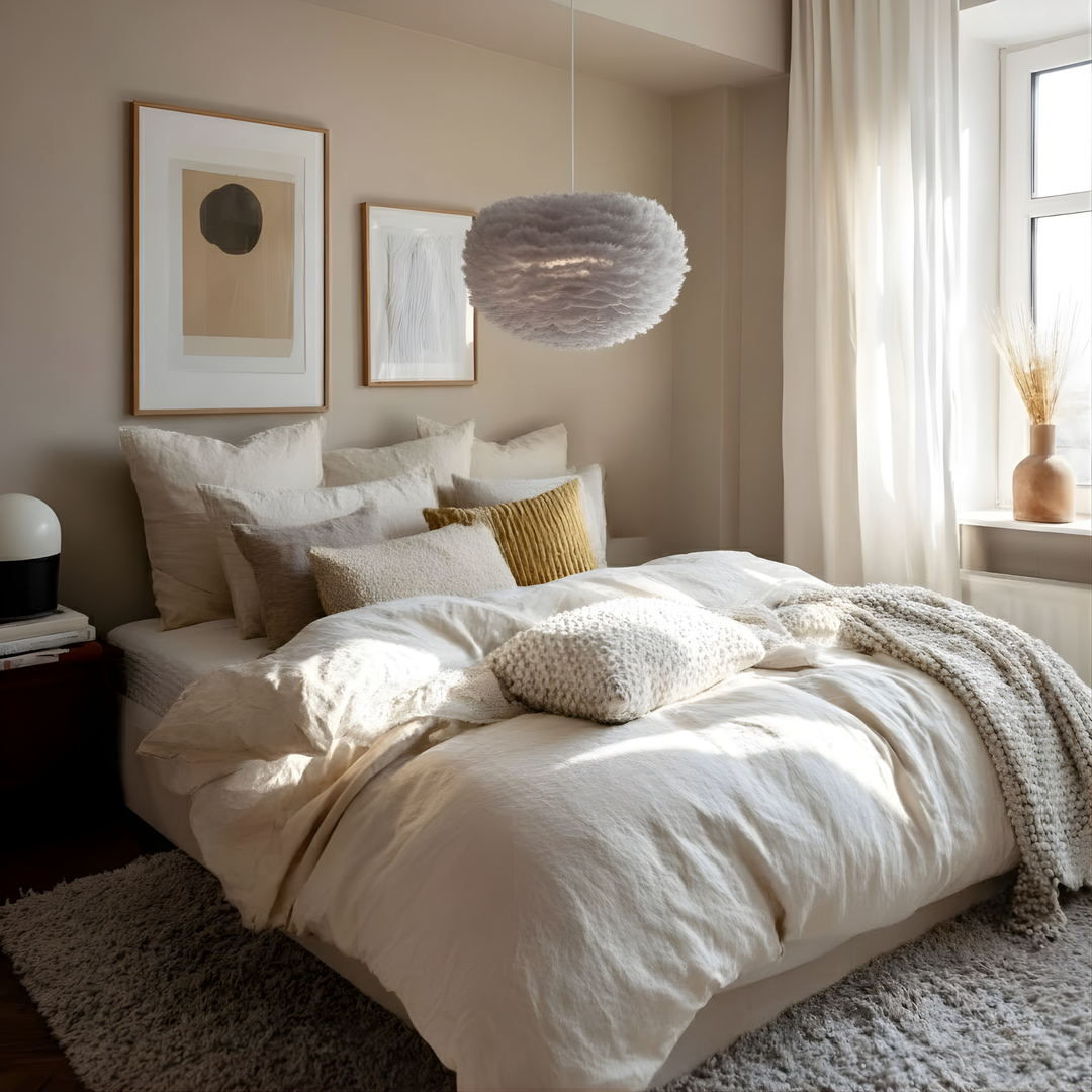 Taklampa Goosy - Fjäderlampa Grå