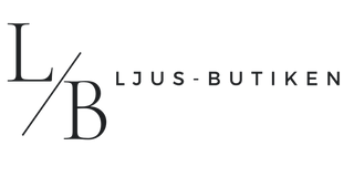 Ljus-butikens logga i svart