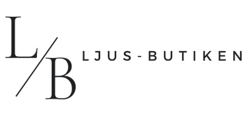 Ljus-butikens logga i svart