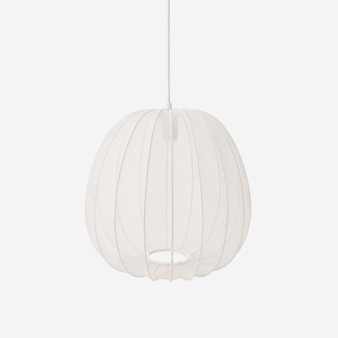 Vit Sfera Tonda taklampa med luftig lampskärm i polyestermesh