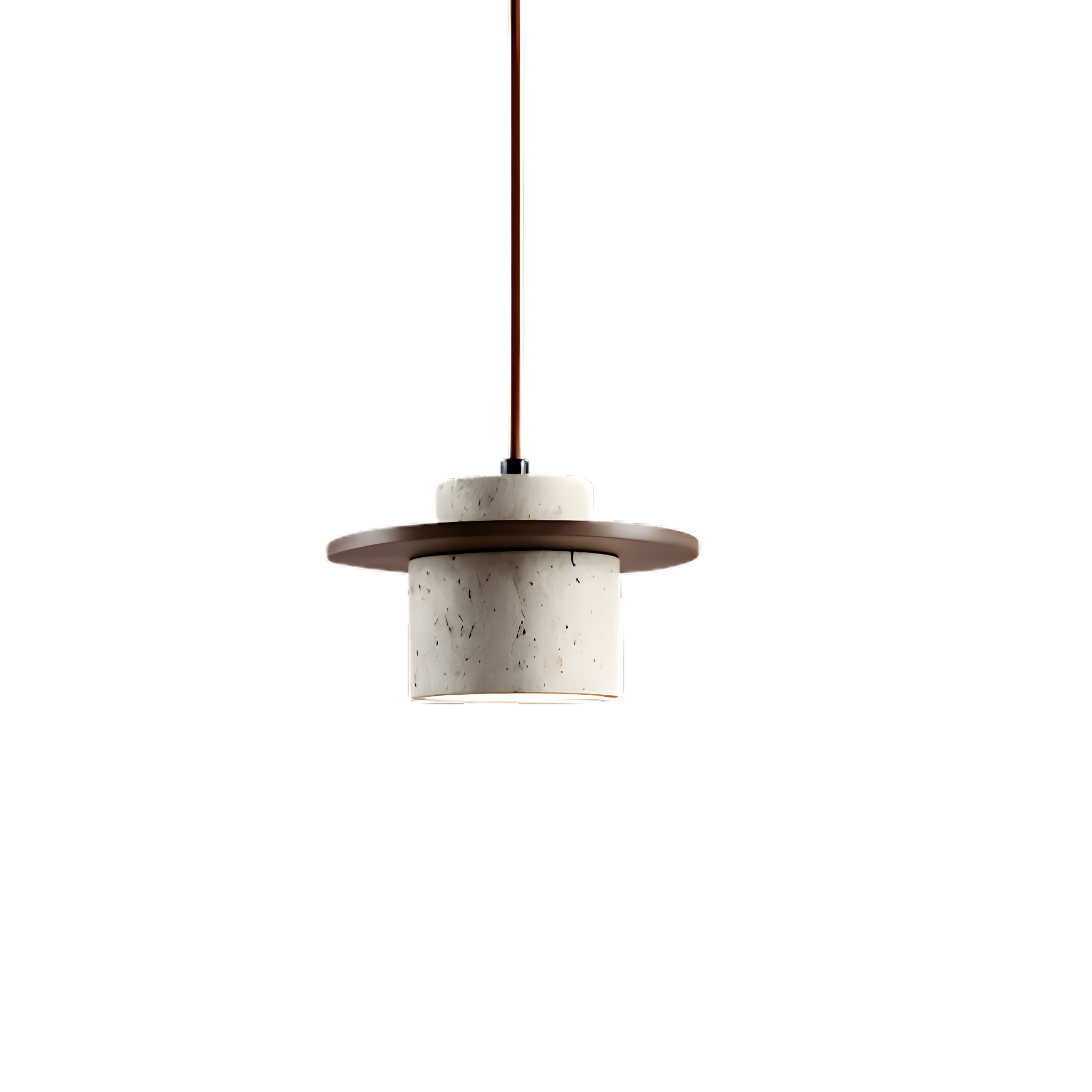 Taklampa Kanso - Wabi Sabi Pendellampa - Travertine