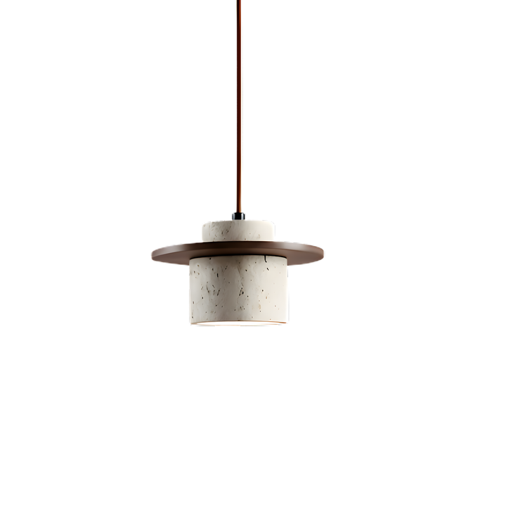 Taklampa Kanso - Wabi Sabi Pendellampa - Travertine