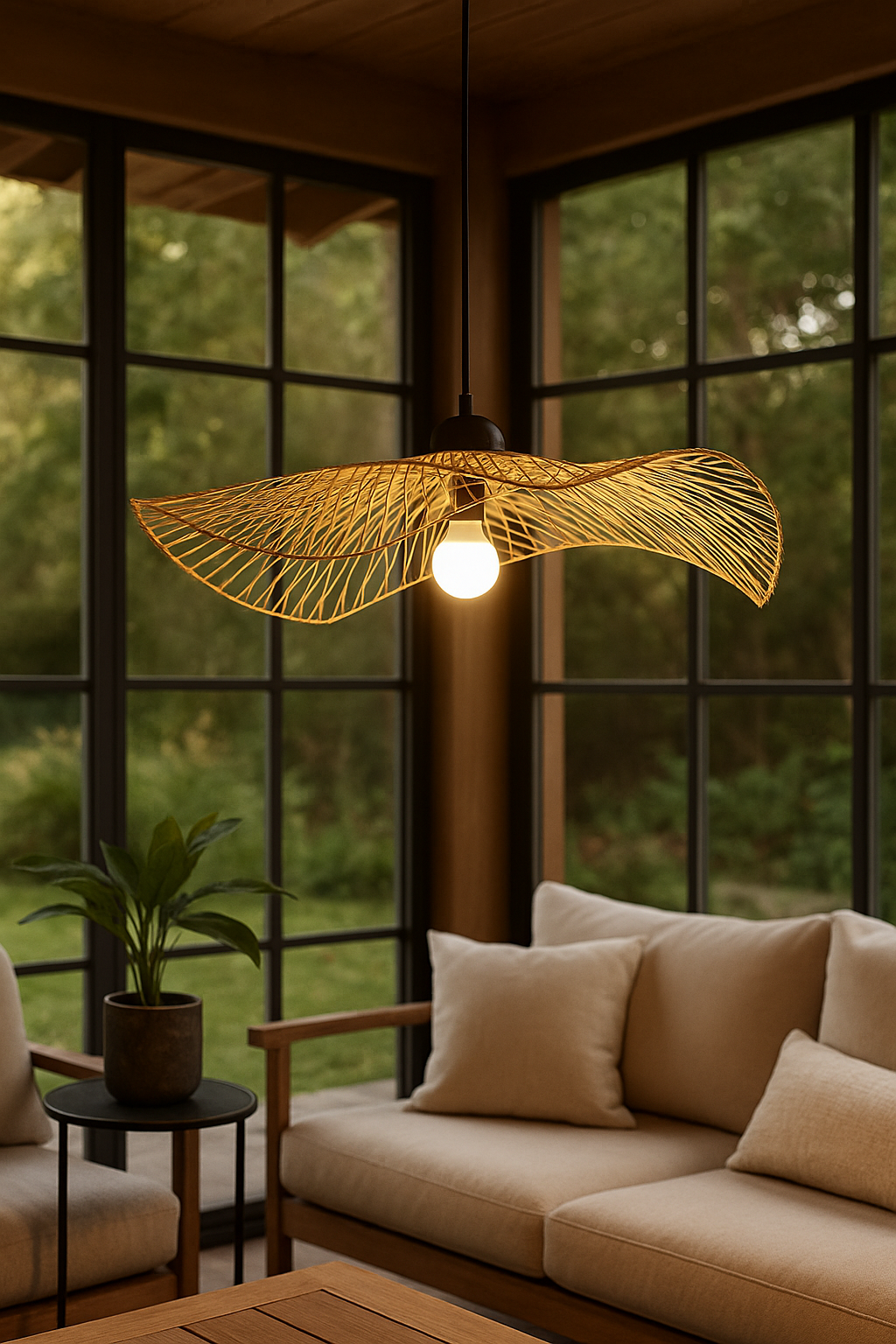 Taklampa Arbor Pendellampa Natur - Bambu