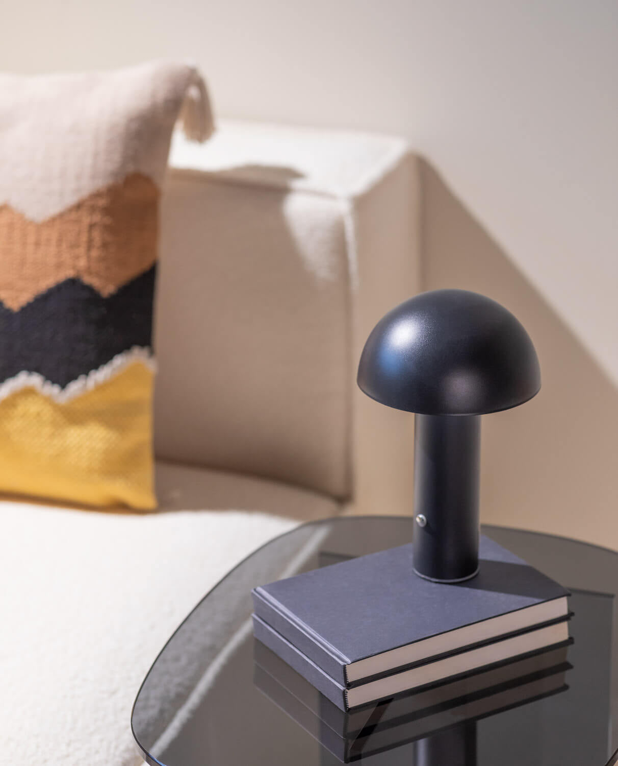 Trådlös bordslampa - svamplampa  De Mesa (Ø15 CM)