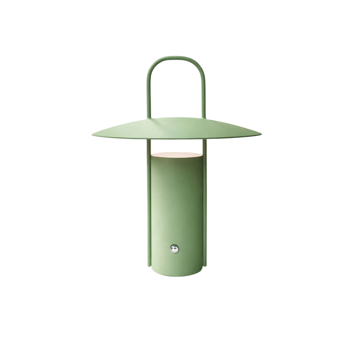 Bordslampa Porto i grön metall med integrerad LED och tidlös form