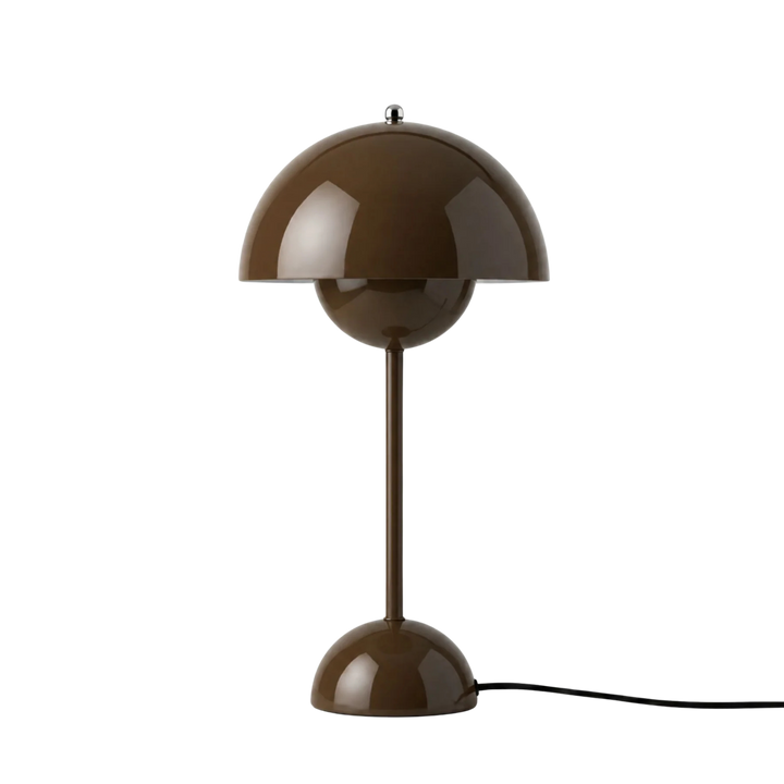 Brun Flowerbud bordslampa 42 cm med sladd i modern design
