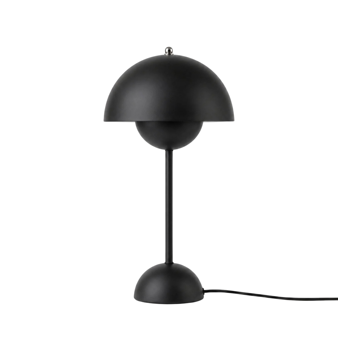 Svart Flowerbud bordslampa 42 cm med sladd i modern design