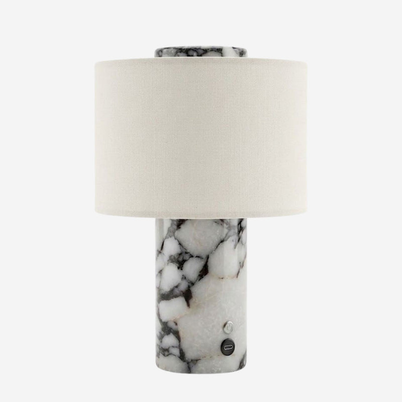 Monolit portabel bordslampa marble natursten