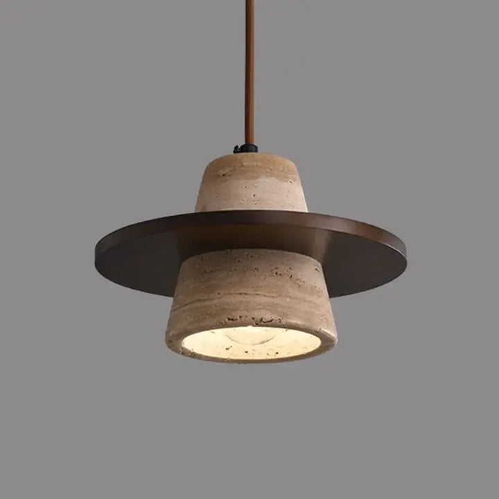 Taklampa Saturn - Wabi Sabi Pendellampa - Travertine