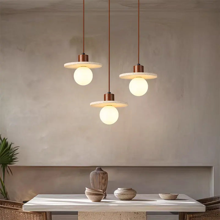 Taklampa Osho - Wabi Sabi Pendellampa - Travertine
