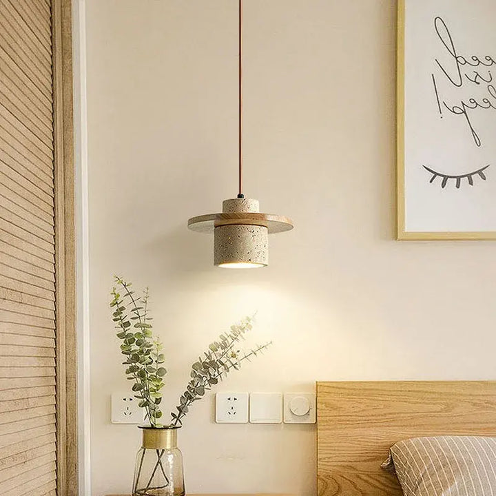 Taklampa Kanso - Wabi Sabi Pendellampa - Travertine