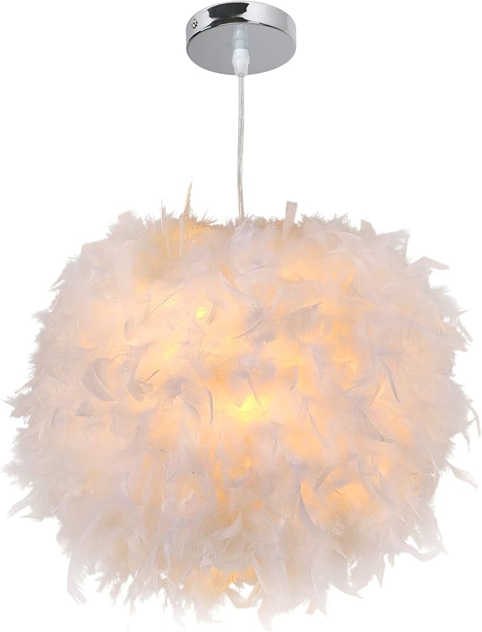 Taklampa Goosy - Fjäderlampa Vit