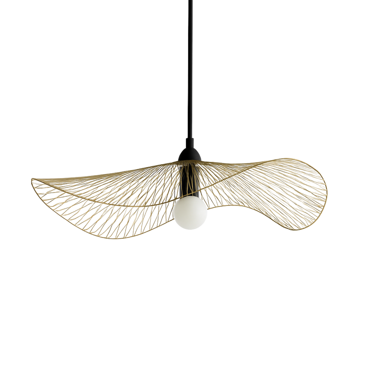 Taklampa Arbor i naturmaterial med vågformad design