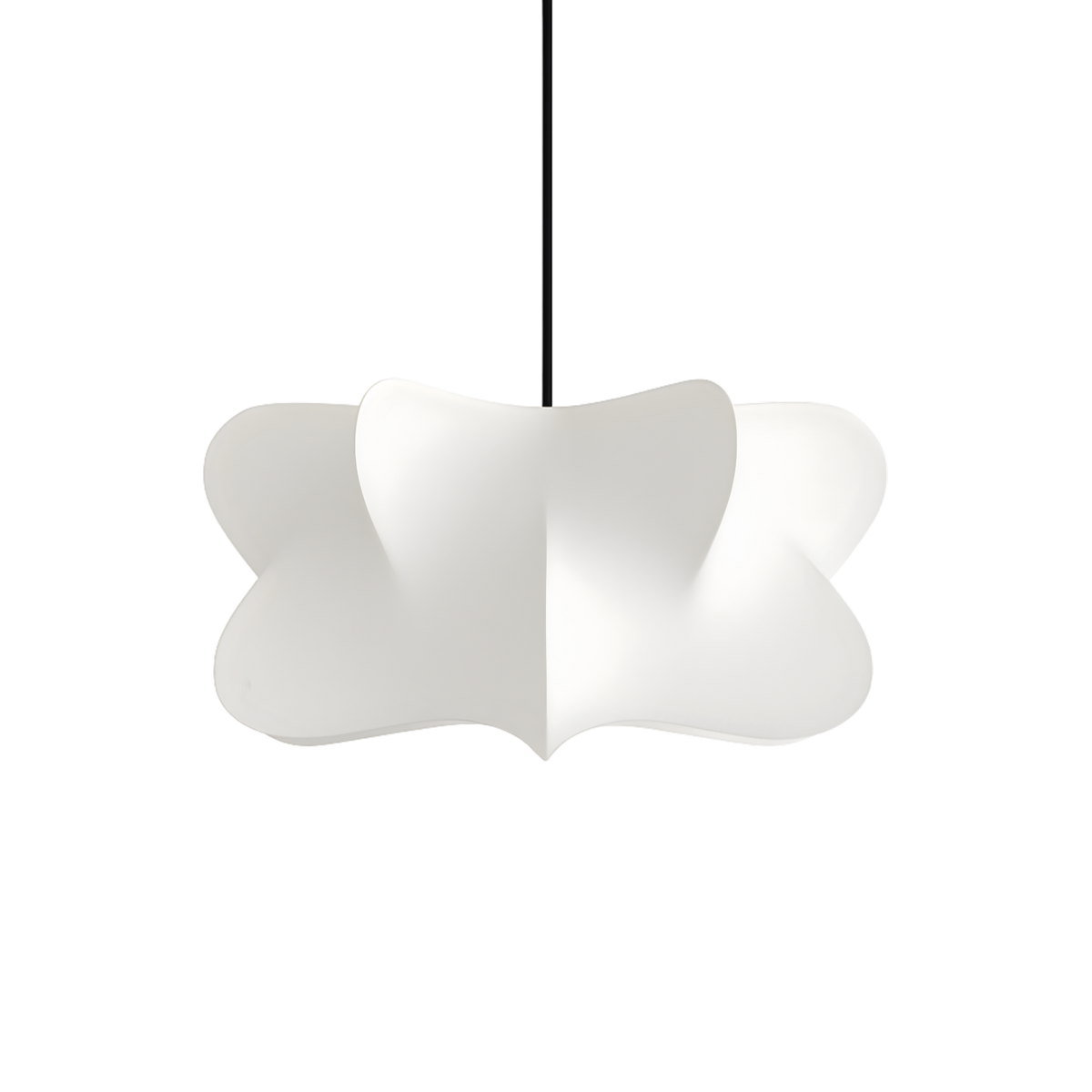 Taklampa Aurora i modern design med mjukt formad lampskärm