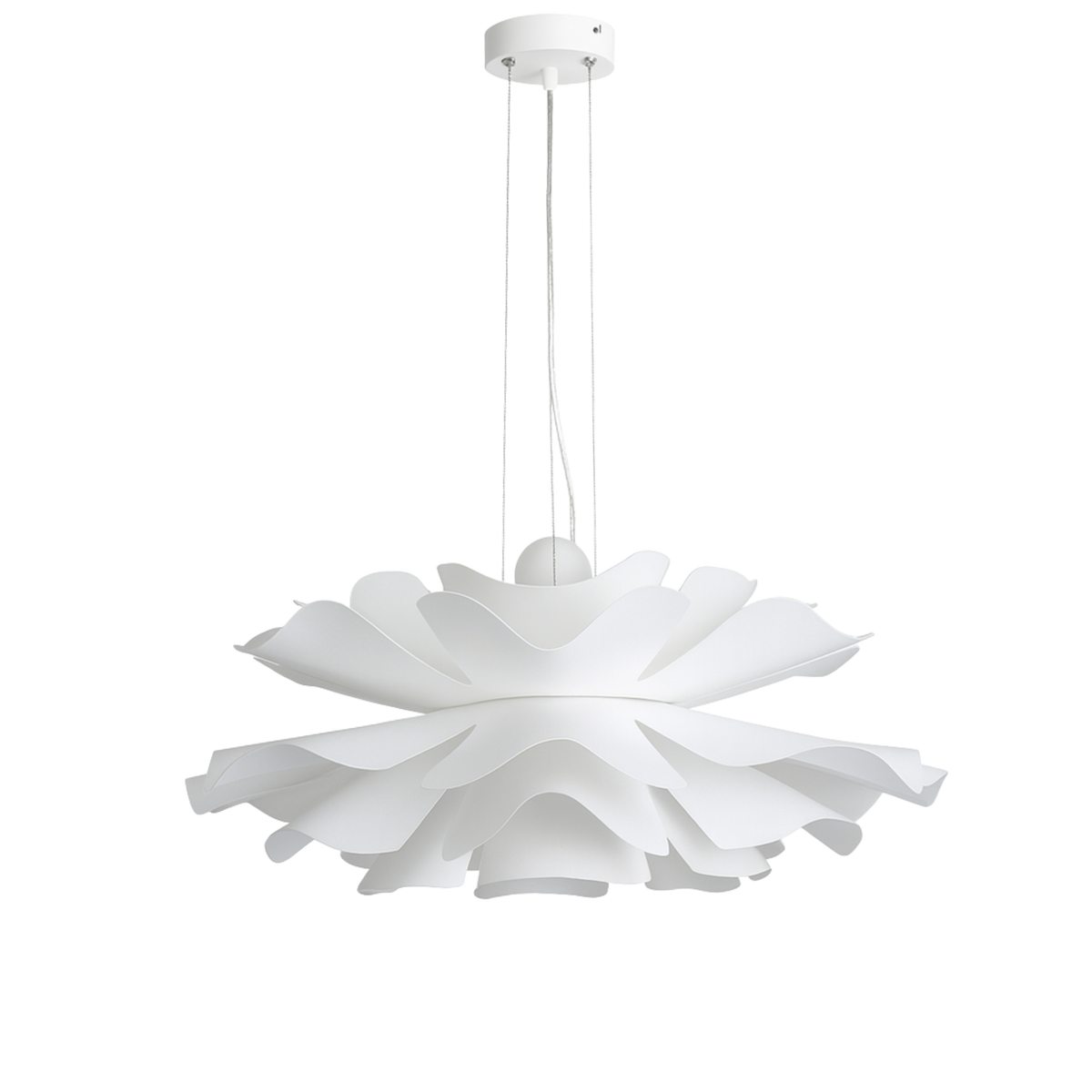 Taklampa Celeste i vit design med mjukt, diffust ljus