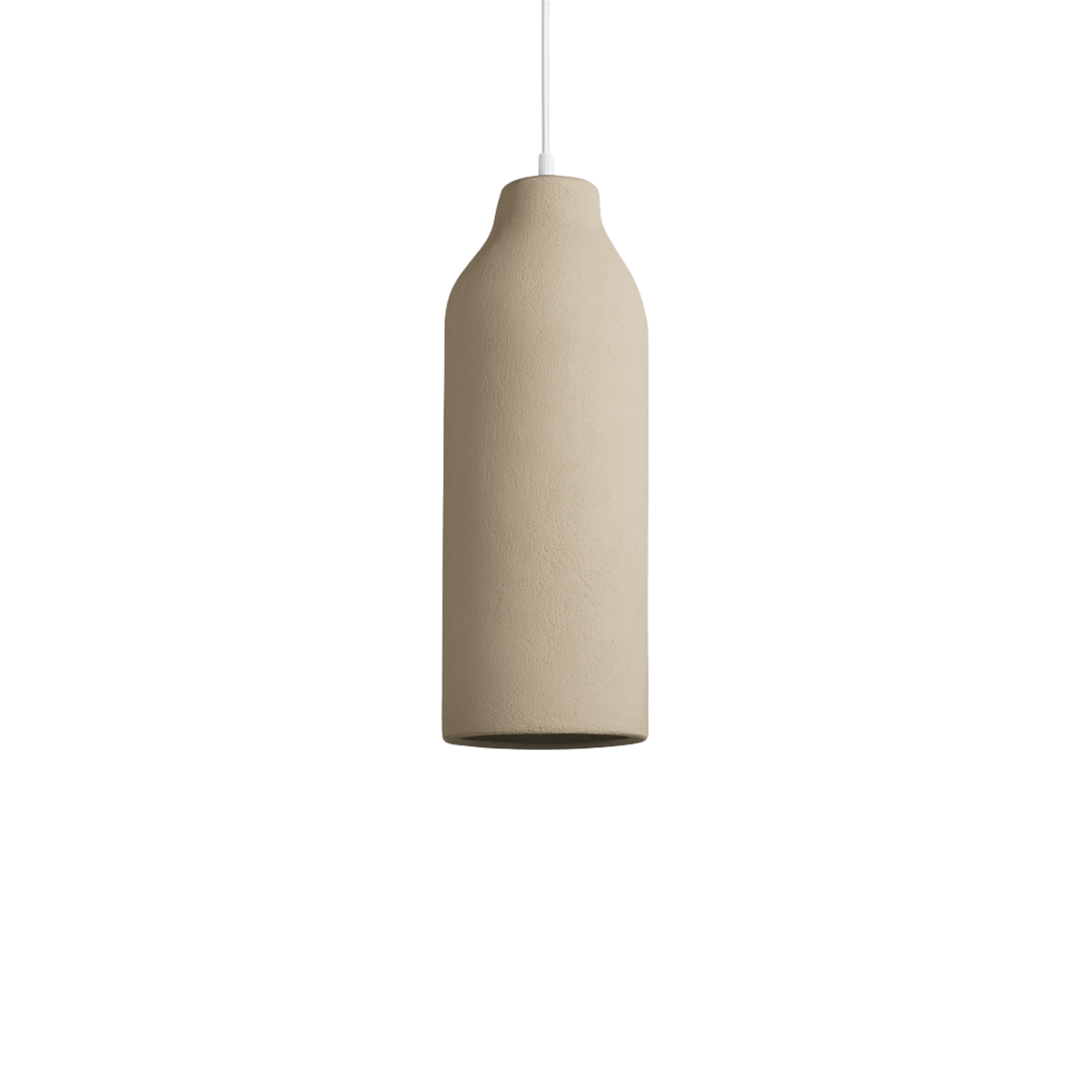 Taklampa Cirrus i modell C med mjuk, rund form i ljusbeige yta och stilren skandinavisk design.