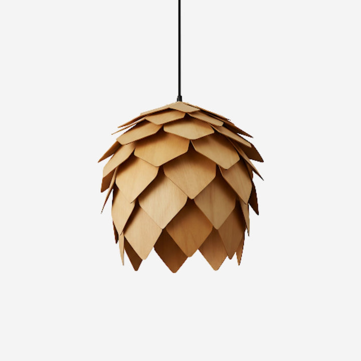 Taklampa Kotte i beige färg med skulptural form och mjukt nedåtriktat ljus