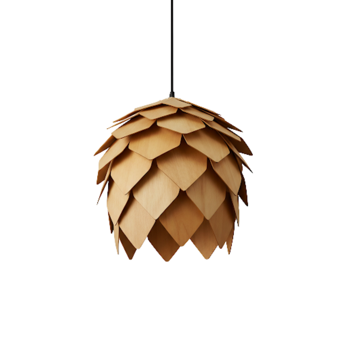 Taklampa Kotte i beige färg med skulptural form och mjukt nedåtriktat ljus