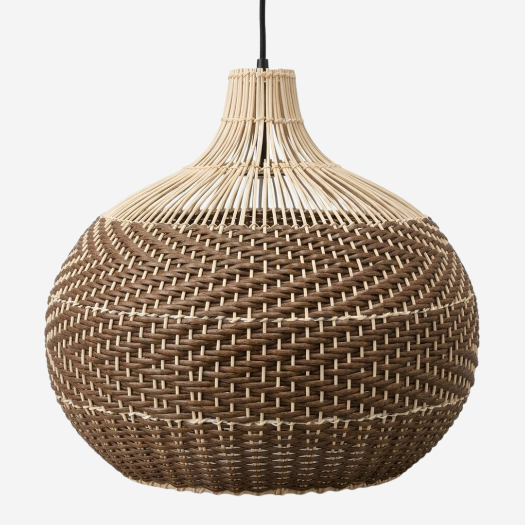 Taklampa Sierra i naturfärgat flätat material