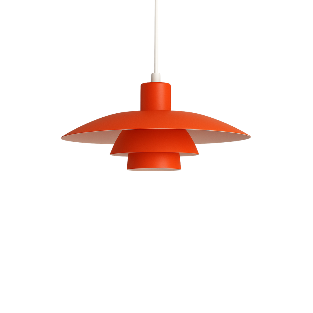 Taklampa Ufo Orange med modern skandinavisk design och mjukt nedåtriktat ljus