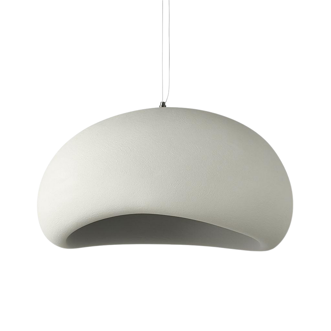 Taklampa Wabi Sabi A i mjukt formad skärm med organisk design