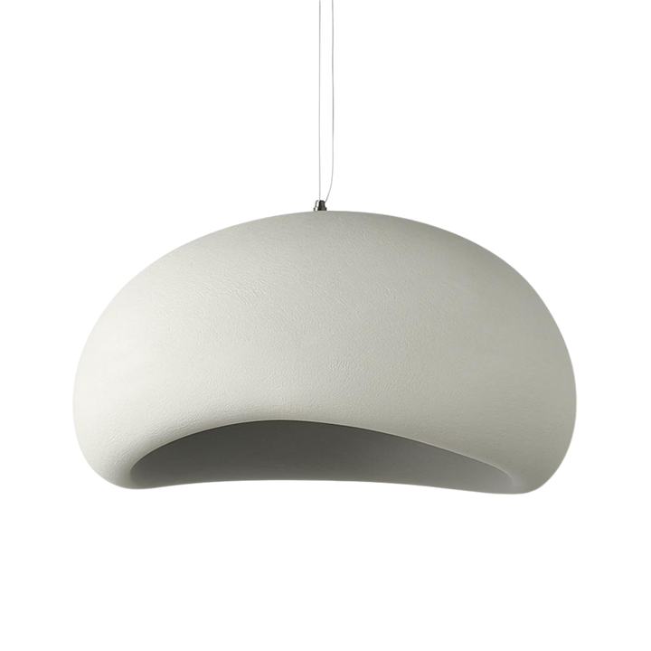 Taklampa Wabi Sabi A i mjukt formad skärm med organisk design