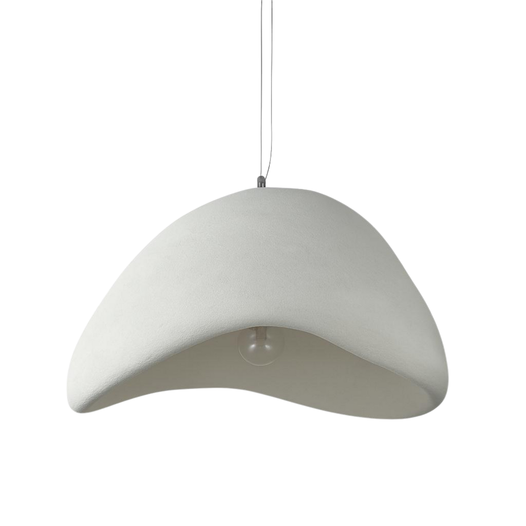 Taklampa Wabi Sabi B i mjukt formad skärm med organisk design