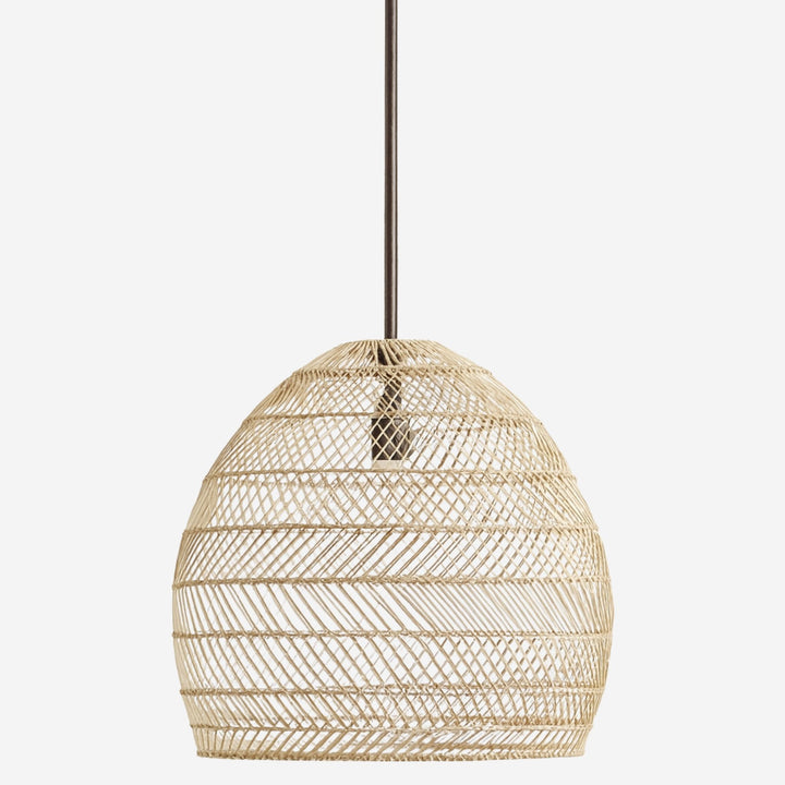 Taklampa Zenith i naturfärgad rotting – handvävd taklampa i bohemisk och skandinavisk stil